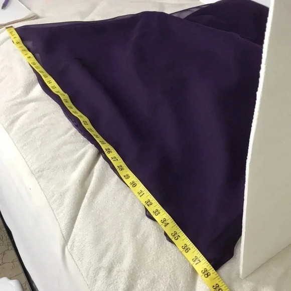 Purple eggplant strapless long bridesmaid dress 14 - Picture 13 of 17